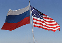 Both Seem Content with Stalemate: US & Russia Flags