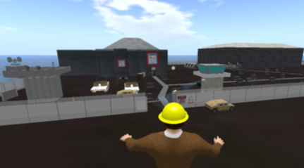 View of the virtual facility developed using Opensim