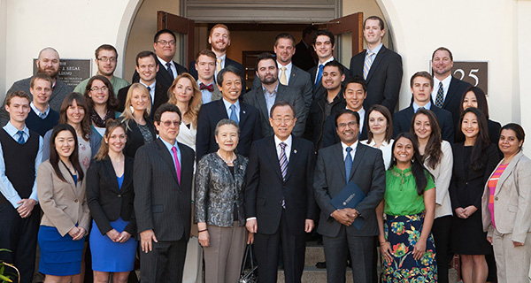Secretary-General Ban Ki-moon with MIIS Nonproliferation and Terrorism Students