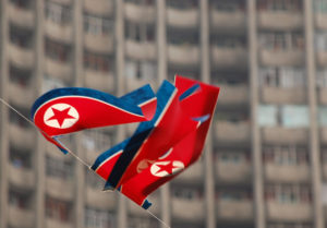 North Korean Flag in Pyongyang