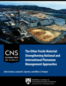 OP #42: The Other Fissile Material: Strengthening National and International Plutonium Management Approaches