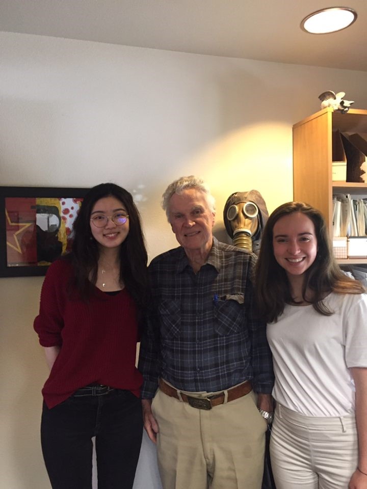 Raymond Zilinskas with 2018 Summer Interns Yun Zhang (left) and Ariel Du Temple (right)