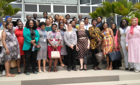 Course participants visit the Parliament of Ghana