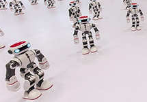 Robots at a tech conference