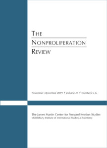 Nonproliferation Review cover 26.5/6