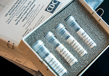 Four vials in a box