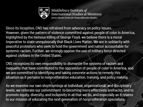 Black Lives Matter statement by CNS