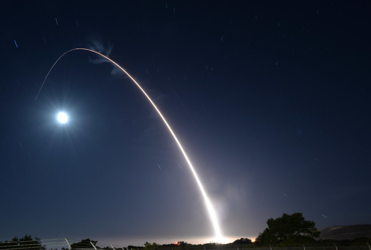 Launch of a U.S. Air Force Minuteman III intercontinental ballistic missile