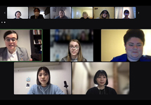 Students in an online video conference