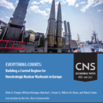 OP55: Everything Counts: Building a Control Regime for Nonstrategic Nuclear Warheads in Europe