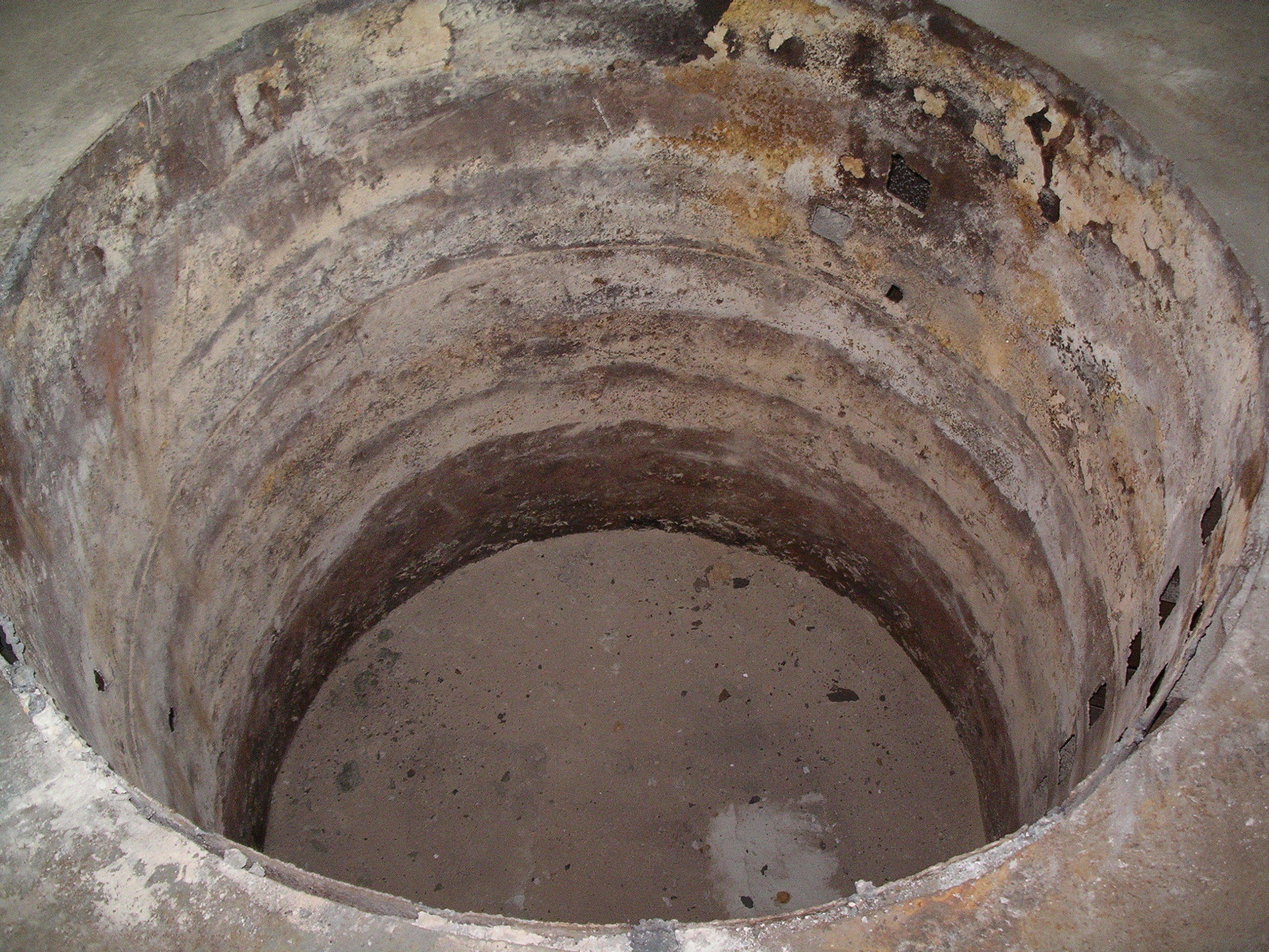 A large hollowed out pit