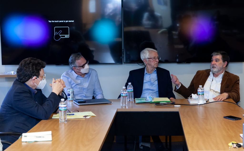 CNS Founder and Director William Potter sitting with Jeffrey Lewis, Siegfried Hecker, and Robert Carlin (Source: Eduardo Fujii)