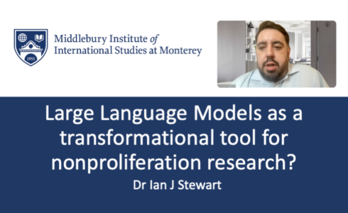 Ian Stewart seminar on large language models