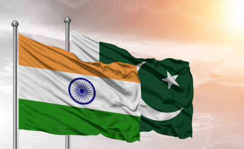 India and Pakistan flags