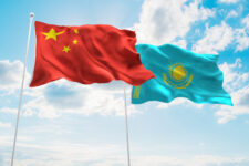 China and Kazakhstan flags