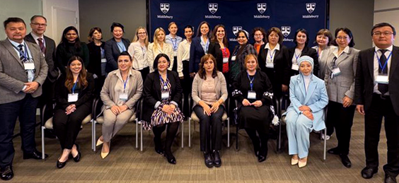 Two groups of women in nuclear fields at the CNS DC office