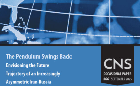 Cover of OP66 The Pendulum Swings Back: Envisioning the Future Trajectory of an Increasingly Asymmetric Iran-Russia Defense Relationship