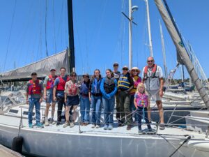 Fellows experienced sailing on Monterey Bay thanks to Jean du Preez, CNS Director of Education and Training. Photo credit: Dr. Philipp Bleek.