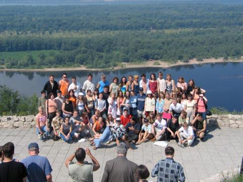 Group Picture with the Volga River in the background. 2005