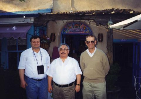 Rod Mason (right), with the Kazakh scientists, Drs. Shestakov and Berikbolov" /><br />Rod Mason (right), with the Kazakh scientists, Drs. Shestakov and Berikbolov