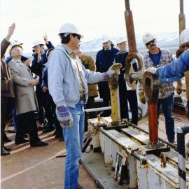 On Wednesday, January 27, 1988, the Soviet delegation observed aspects of a typical Nevada Test Site preparation.